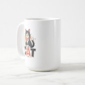 Kat, kattenliefhebber koffiemok (Voorkant links)