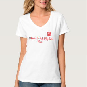 Kat, Kattenpoot, Humor, Aandenken T-shirt