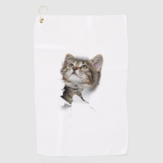 Kat-kattenpoten Golfhanddoek (Voorkant)
