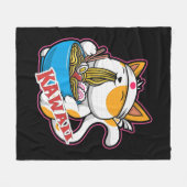 kat kawaii die ramen eet retro Japane Fleece Deken (Voorkant (Horizontaal))