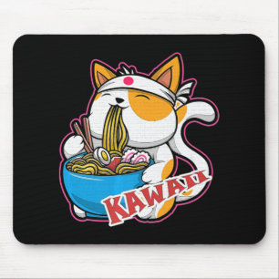 kat kawaii die ramen eet retro Japane Muismat