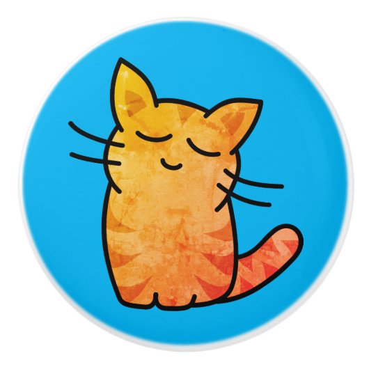 Kat Keramische Knop (Voorkant)