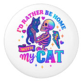 Kat Keramische Knop (Voorkant)