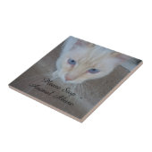 Kat Keramische Tegel Tegeltje (Zijkant)
