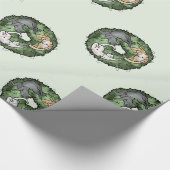 Kat kerst cadeaupapier (Hoek)