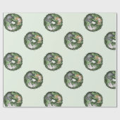 Kat kerst cadeaupapier (Vlak)