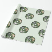 Kat kerst cadeaupapier (Uitgerold)