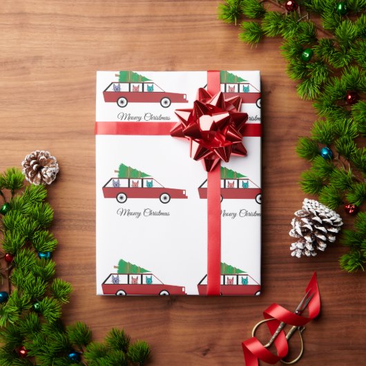 Kat kerst cadeaupapier (Feestdagen Geschenken)