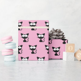 Kat kerst cadeaupapier