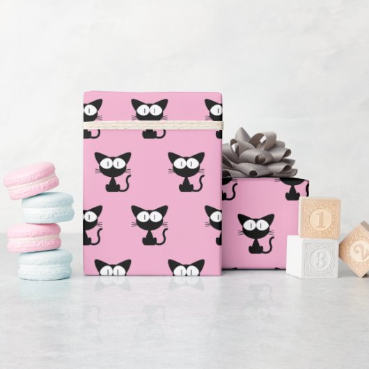 Kat kerst cadeaupapier (Baby Shower)