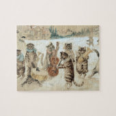  Kat Kerst Carol Louis Wain Kunst Legpuzzel (Horizontaal)