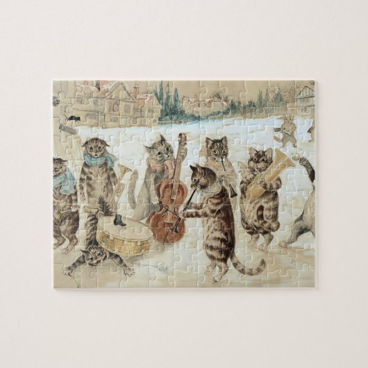  Kat Kerst Carol Louis Wain Kunst Legpuzzel (Horizontaal)