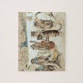  Kat Kerst Carol Louis Wain Kunst Legpuzzel (Verticaal)