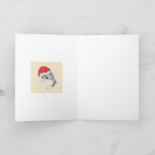 Kat kerst feestdagen kaart (Binnen)
