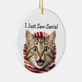 Kat Kerst Humor Kat Ornament (Rechts)