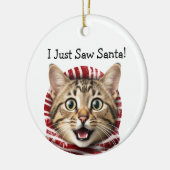 Kat Kerst Humor Kat Ornament (Links)