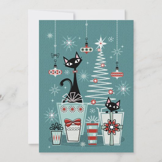 Kat Kerst II - w / Rood ©studioxtine Kaart (Voorkant)