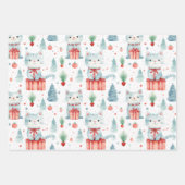 Kat kerst inpakpapier vel (Voorkant 3)