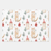 Kat kerst inpakpapier vel (Voorkant 2)