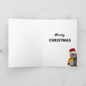 Kat Kerst Kaart Fa la la Mew (Binnen)
