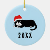 Kat kerst keramisch ornament (Achterkant)