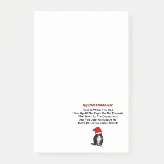 Kat kerst met bruinskat post-it® notes (Voorkant)