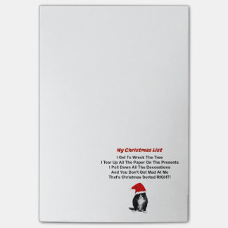 Kat kerst met bruinskat post-it® notes