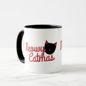 Kat kerst mok (Voorkant links)