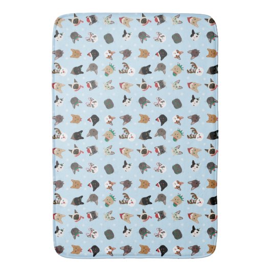 Kat Kerst Patroon Badmat (Voorkant Verticaal)