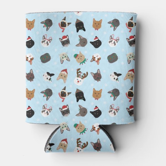 Kat Kerst Patroon Blikjeskoeler (Voorkant)