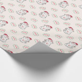 Kat Kerst Patroon Cadeaupapier (Hoek)