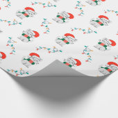Kat Kerst Patroon Cadeaupapier (Hoek)