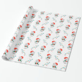 Kat Kerst Patroon Cadeaupapier (Uitgerold)