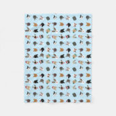 Kat Kerst Patroon Fleece Deken (Voorkant)