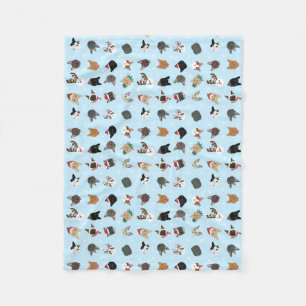 Kat Kerst Patroon Fleece Deken