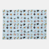 Kat Kerst Patroon Theedoek (Horizontaal)