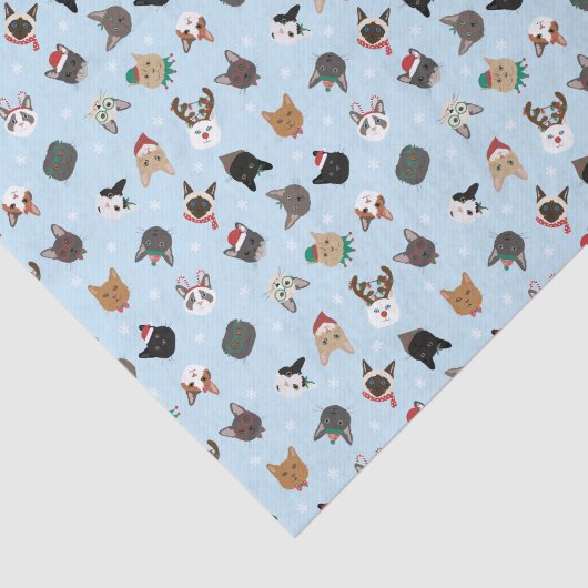 Kat Kerst Patroon Tissuepapier (Detail)