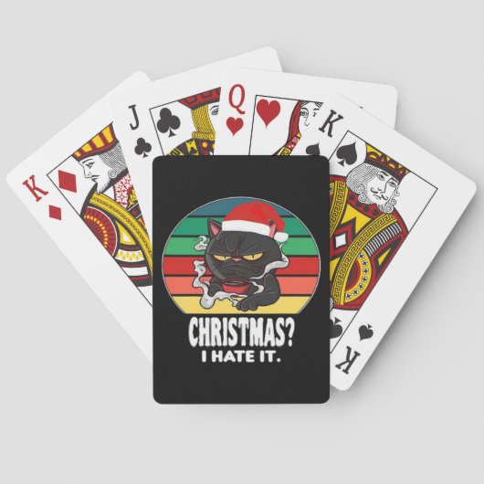Kat kerst pokerkaarten (Achterkant)