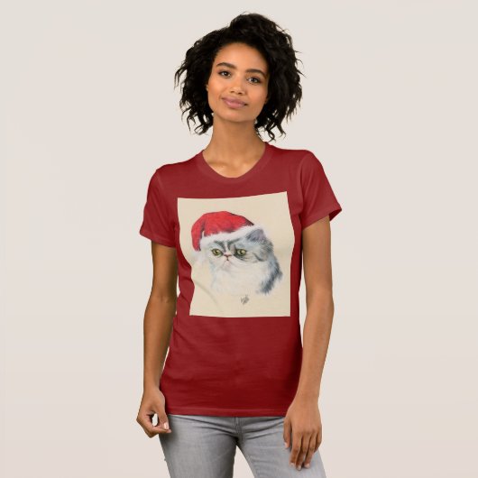 Kat kerst t-shirt (Voorkant volledig)