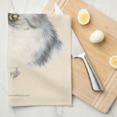 Kat kerst theedoek (Quarter Fold)