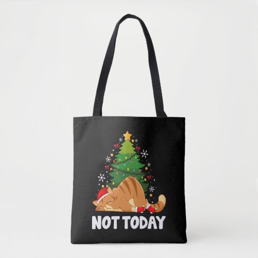 Kat kerst tote bag (Voorkant)