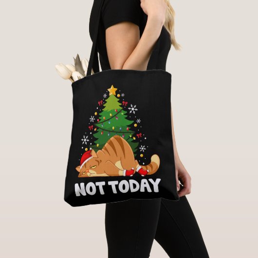 Kat kerst tote bag (Dichtbij)