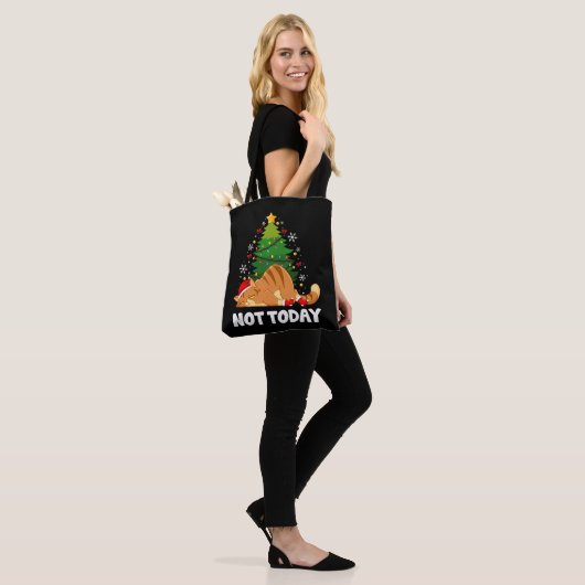 Kat kerst tote bag (Op model)