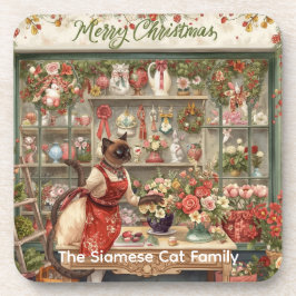 Kat Kerstbloem arrangement door bloemist Papier Bier Onderzetter