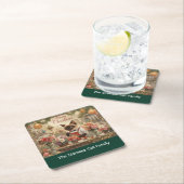 Kat Kerstbloem arrangement door bloemist Papier Kartonnen Onderzetters (Insitu)