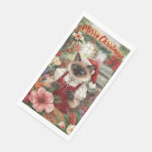 Kat Kerstbloem arrangement door bloemist Servet (Hoek)