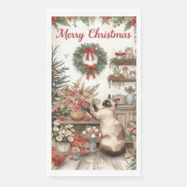 Kat Kerstbloem arrangement door bloemist Servet