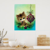  kat kerstbol poster (Keuken)