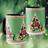 Kat Kerstboom Blush Green Custom Holiday Mok