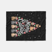 Kat Kerstboom Katten Kerstboom Trouwen Kerstboom T Fleece Deken (Voorkant (Horizontaal))